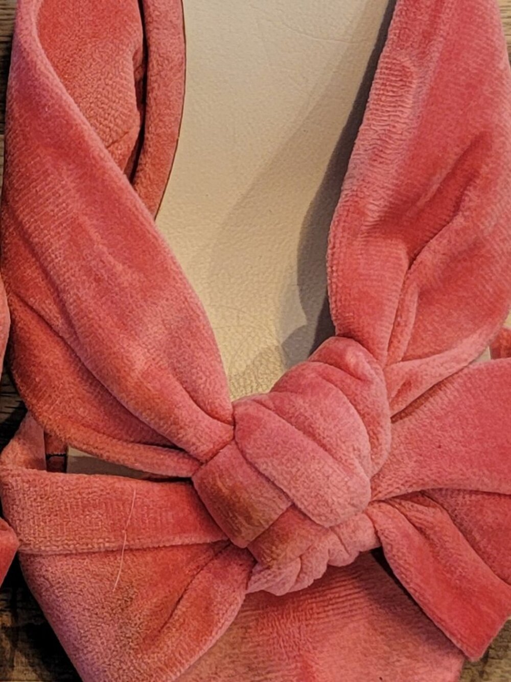 Loeffler Randall Pink Coco Knotted Velvet Heels/Mule Sandal - Picture 4 of 15